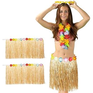 Relaxdays Hula Skirt, 3X Set, 50cm Long, Adjustable Fastener, Unisex, Hibiscus Flowers, Beach Party, Costume, Colourful, 50 x 100 x 1 cm Relaxdays Hula Skirt, 3X Set, 50cm Long, Adjustable Fastener, Unisex, Hibiscus Flowers, Beach Party, Costume, Colourful, 50 x 100 x 1 cm