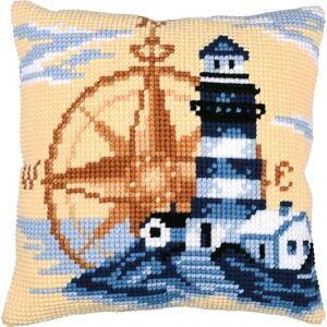 Vervaco Cross Stitch Embroidery Kits Cushion Embroidery Set Beginners Pre-Printed Marine DIY Set Creative Set for Adults Decorative Cushion Approx. 40 x 40 cm Craft Set Craftsman Home Decoration Vervaco Cross Stitch Embroidery Kits Cushion Embroidery Set Beginners Pre-Printed Marine DIY Set Creative Set for Adults Decorative Cushion Approx. 40 x 40 cm Craft Set Craftsman Home Decoration