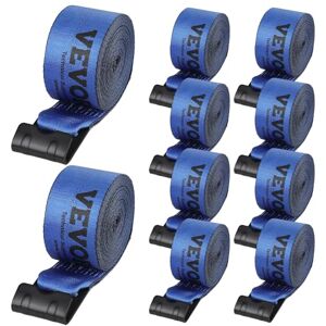 VEVOR Winch Straps, 4" x 30', 6000 lbs Load Capacity, 18000 lbs Breaking Strength, Truck Straps with Flat Hook, Flatbed Tie Downs Cargo Control for Trailers, Farms, Rescues, Tree Saver, Blue (10 Pack) VEVOR Winch Straps, 4" x 30', 6000 lbs Load Capacity, 18000 lbs Breaking Strength, Truck Straps with Flat Hook, Flatbed Tie Downs Cargo Control for Trailers, Farms, Rescues, Tree Saver, Blue (10 Pack)