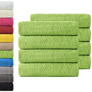 NatureMark 8 Hand Towels, Apple Green, Pack of 8-50 x 100 cm NatureMark 8 Hand Towels, Apple Green, Pack of 8-50 x 100 cm