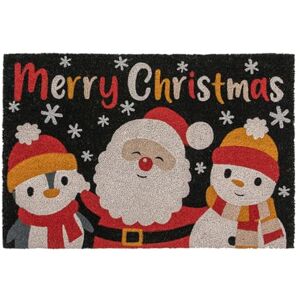 JVL Festive Latex Backed Coir Entrance Doormat, 60x90cm, Merry Christmas JVL Festive Latex Backed Coir Entrance Doormat, 60x90cm, Merry Christmas