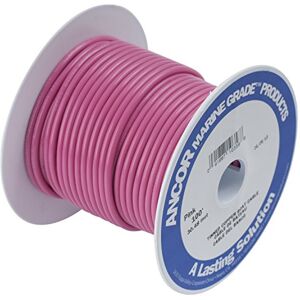 ANCOR MARINE GRADE Ancor 106610 Marine Grade Electrical Primary Tinned Copper Boat Wiring (12-Gauge, Pink, 100-Feet) ANCOR MARINE GRADE Ancor 106610 Marine Grade Electrical Primary Tinned Copper Boat Wiring (12-Gauge, Pink, 100-Feet)