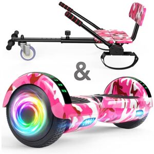 SISIGAD Hoverboard go Kart Seat, 6.5 Inches Hoverboard Hoverkart with LED Lights and Bluetooth Speaker, Hoverboard Go Kart Bundle for Kids Boys Girls SISIGAD Hoverboard go Kart Seat, 6.5 Inches Hoverboard Hoverkart with LED Lights and Bluetooth Speaker, Hoverboard Go Kart Bundle for Kids Boys Girls