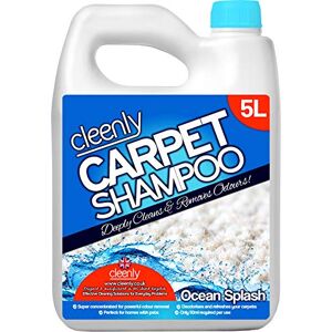 Cleenly Carpet Shampoo Cleaner Solution (5 litres) Ocean Splash Fragrance Safe for All Carpet Cleaning Machines Effectively Removes Pet Odours, clear Cleenly Carpet Shampoo Cleaner Solution (5 litres) Ocean Splash Fragrance Safe for All Carpet Cleaning Machines Effectively Removes Pet Odours, clear