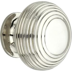 Infinity Traditional Style Reeded Beehive Solid Brass Cupboard Knob Polished Nickel Pull Handle 40mm – Ideal for Drawer Cabinets Doors Infinity Traditional Style Reeded Beehive Solid Brass Cupboard Knob Polished Nickel Pull Handle 40mm – Ideal for Drawer Cabinets Doors