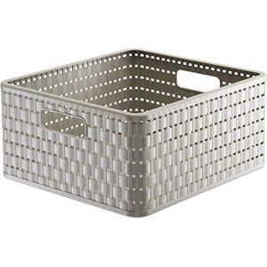 Rotho , Country, Storage box 14 l in rattan-look, Plastic (PP) BPA-free, cappuccino, 14l (32,8 x 30,0 x 16,0 cm) Rotho , Country, Storage box 14 l in rattan-look, Plastic (PP) BPA-free, cappuccino, 14l (32,8 x 30,0 x 16,0 cm)