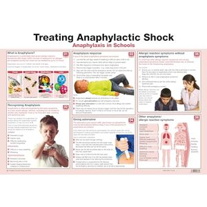 Safety First Aid Group Safety First Aid Treating Anaphylactic Shock Poster, A2, Laminated Safety First Aid Group Safety First Aid Treating Anaphylactic Shock Poster, A2, Laminated