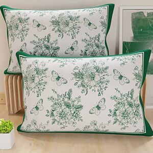 PETTI Artigiani Italiani PETTI Italian Artisans Pair of 80x50 cm Microfiber Cushion Covers, Bedroom, Sofa, Living Room Decor Cushions, Set of 2 Cushion Covers, Botanic 03 Green Pillowcase, 100% Made in Italy PETTI Artigiani Italiani PETTI Italian Artisans Pair of 80x50 cm Microfiber Cushion Covers, Bedroom, Sofa, Living Room Decor Cushions, Set of 2 Cushion Covers, Botanic 03 Green Pillowcase, 100% Made in Italy