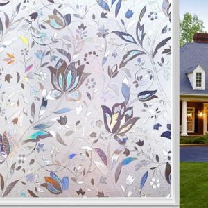 Upgrow Window Film for Glass Windows, Film Privacy for Glass Windows, Decorative Window Stickers for Glass Privacy, 90 x 200cm Static Cling Self-Adhesive Window Vinyl Film Tulip Pattern Glass Stickers Upgrow Window Film for Glass Windows, Film Privacy for Glass Windows, Decorative Window Stickers for Glass Privacy, 90 x 200cm Static Cling Self-Adhesive Window Vinyl Film Tulip Pattern Glass Stickers