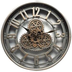 PRENDELUZ Wall Clock 50x50x7 cm with Moving Gears, Estandar PRENDELUZ Wall Clock 50x50x7 cm with Moving Gears, Estandar