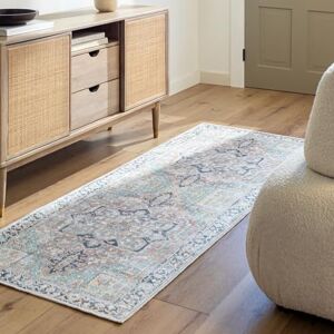 Livabliss Luxor Machine Washable Vintage Runner s Living Room, 80x220 cm Traditional Boho Style, Dining Room, Kitchen, Outdoor, Hallway Rust and Blue Livabliss Luxor Machine Washable Vintage Runner s Living Room, 80x220 cm Traditional Boho Style, Dining Room, Kitchen, Outdoor, Hallway Rust and Blue