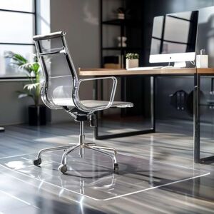 Nicoman Clear Chair Mat, Non-Slip Clear PVC Wooden Floor Protector Mat with Round Edge, Waterproof Protector Cover Floor Mat for Office Chairs (114 x 120cm, Clear) Nicoman Clear Chair Mat, Non-Slip Clear PVC Wooden Floor Protector Mat with Round Edge, Waterproof Protector Cover Floor Mat for Office Chairs (114 x 120cm, Clear)