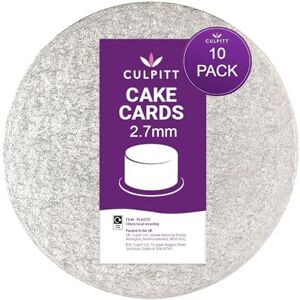 Culpitt 10" Round Cake Boards Silver 2.7mm Cards For Celebration Desserts, Birthday Treats, Tiered Sponge, Cupcakes, and More! 10 inch, Pack Of 10 Culpitt 10" Round Cake Boards Silver 2.7mm Cards For Celebration Desserts, Birthday Treats, Tiered Sponge, Cupcakes, and More! 10 inch, Pack Of 10