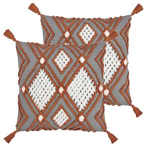 furn. Aquene Tufted Tasselled Feather Filled Cushion Twin Pack furn. Aquene Tufted Tasselled Feather Filled Cushion Twin Pack