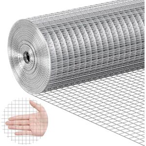 VEVOR Hardware Cloth, 1/2 inch 24in x 25 ft 19 Gauge, Hot Dipped Galvanized Wire Mesh Roll, Chicken Wire Fencing, Wire Mesh for Rabbit Cages, Garden, Small Rodents VEVOR Hardware Cloth, 1/2 inch 24in x 25 ft 19 Gauge, Hot Dipped Galvanized Wire Mesh Roll, Chicken Wire Fencing, Wire Mesh for Rabbit Cages, Garden, Small Rodents