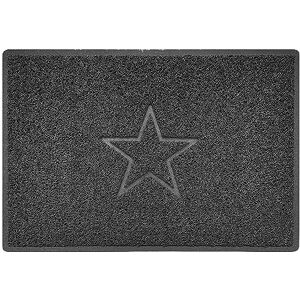 Nicoman Star Embossed Shape Door Mat Dirt Trapper PVC Spaghetti Mat Washable Quick Drying Barrier Doormat-Dark Grey (Drainage Open-Back)-Large (90x60cm) Nicoman Star Embossed Shape Door Mat Dirt Trapper PVC Spaghetti Mat Washable Quick Drying Barrier Doormat-Dark Grey (Drainage Open-Back)-Large (90x60cm)