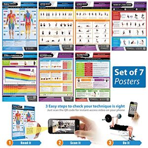 PosterFit Body Conditioning Gym Workout Posters Set of 7 LARGE A2 (594mm x 420mm) Laminated Exercise and Fitrness Training Wall Charts by . PosterFit Body Conditioning Gym Workout Posters Set of 7 LARGE A2 (594mm x 420mm) Laminated Exercise and Fitrness Training Wall Charts by .