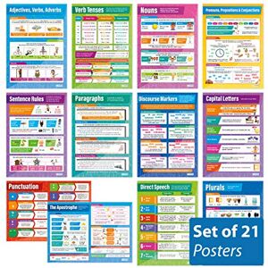 Daydream Education SPAG English Classroom Posters Set of 21 EXTRA LARGE A1 (850mm x 594mm) English Language Secondary School Wall Charts Daydream Education SPAG English Classroom Posters Set of 21 EXTRA LARGE A1 (850mm x 594mm) English Language Secondary School Wall Charts