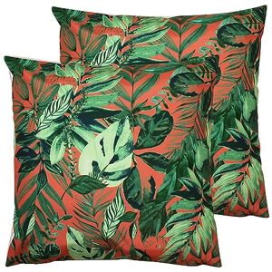 furn. Psychedelic Jungle Outdoor Cushions Twin Pack, Coral, 43 x 43cm furn. Psychedelic Jungle Outdoor Cushions Twin Pack, Coral, 43 x 43cm