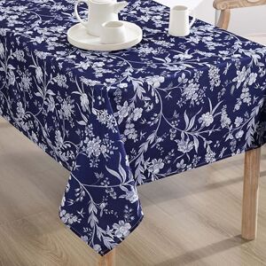Laura Ashley Decorative Tablecloth, Wrinkle and Stain Resistant, Spillproof Water Repellent, Easy Care Washable Polyester Fabric for Dining, Kitchen, Holiday and Party, 60" x 120", Branch Toile Laura Ashley Decorative Tablecloth, Wrinkle and Stain Resistant, Spillproof Water Repellent, Easy Care Washable Polyester Fabric for Dining, Kitchen, Holiday and Party, 60" x 120", Branch Toile