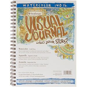 Strathmore 460-59 Visual Journal Watercolor 9 x 12-inch, 22 Sheets, White, 9"X12 Strathmore 460-59 Visual Journal Watercolor 9 x 12-inch, 22 Sheets, White, 9"X12