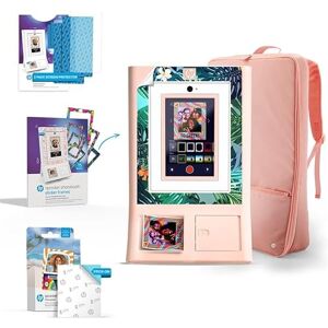 HP Sprocket Photo Booth Machine Instant Color Photo Printer (Pink) Gift Bundle + Zink Paper (100 Sheets) + Padded Carrying Case + Premium Screen Protector (x2) + Decorative Sticker Frames (x15) HP Sprocket Photo Booth Machine Instant Color Photo Printer (Pink) Gift Bundle + Zink Paper (100 Sheets) + Padded Carrying Case + Premium Screen Protector (x2) + Decorative Sticker Frames (x15)