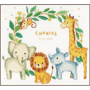 Vervaco Jungle Animals Counted Cross Stitch Kit Vervaco Jungle Animals Counted Cross Stitch Kit