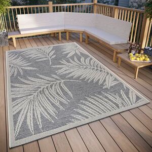 Hanse Home Paru Outdoor Rug Weatherproof Modern Palm Tree Pattern Floral Design, Waterproof Robust Outdoor Rug Flat Weave for Garden, Balcony, Patio, Living Room Grey Cream, 115 x 170 cm Hanse Home Paru Outdoor Rug Weatherproof Modern Palm Tree Pattern Floral Design, Waterproof Robust Outdoor Rug Flat Weave for Garden, Balcony, Patio, Living Room Grey Cream, 115 x 170 cm