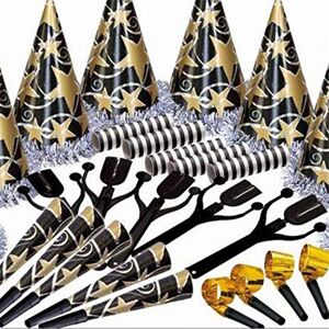 García de Pou Pou Garcia 202.12 Assorted Cotillon Holographic 10 People, Black/Gold García de Pou Pou Garcia 202.12 Assorted Cotillon Holographic 10 People, Black/Gold