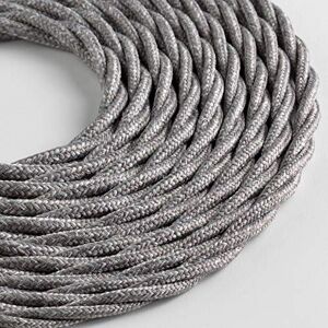 KLARTEXT Braided Textile Cable LUMIÈRE for Lighting, 3x0,75mm, Melange Grey, 5mt. Warning: Ground Cable Included! Maximum Safety Anti Shock! KLARTEXT Braided Textile Cable LUMIÈRE for Lighting, 3x0,75mm, Melange Grey, 5mt. Warning: Ground Cable Included! Maximum Safety Anti Shock!