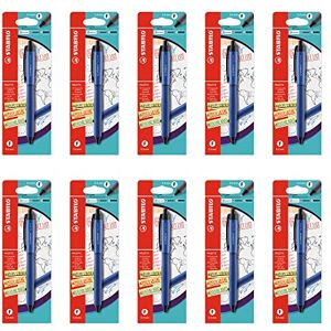STABILO Retractable Gel Rollerball PALETTE Blue x 10 STABILO Retractable Gel Rollerball PALETTE Blue x 10