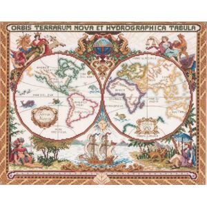 Janlynn 1-Piece Olde World Map Counted Cross Stitch Kit Janlynn 1-Piece Olde World Map Counted Cross Stitch Kit