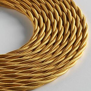 KLARTEXT LUMIÈRE Braided Fabric Cable for Lighting, 3 x 0.75 mm, Gold, 10 m. Attention: Earth Cable Included! Maximum Anti-Shock Safety! KLARTEXT LUMIÈRE Braided Fabric Cable for Lighting, 3 x 0.75 mm, Gold, 10 m. Attention: Earth Cable Included! Maximum Anti-Shock Safety!
