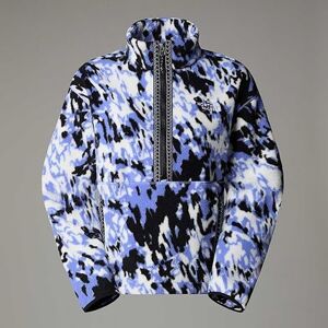 The North Face Women's Fleeski 1/4 Zip Sweatshirt, Virtual Blue Trail Grid, S The North Face Women's Fleeski 1/4 Zip Sweatshirt, Virtual Blue Trail Grid, S