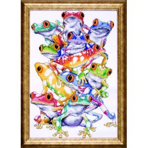 Designworks Ink Tobin Design Works Frog Pile Cross Stitch Kit, Multi-Colour Designworks Ink Tobin Design Works Frog Pile Cross Stitch Kit, Multi-Colour