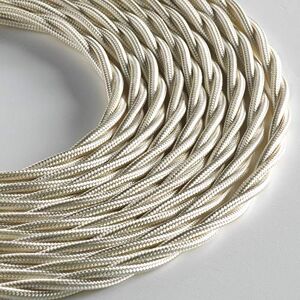 KLARTEXT Lumière Braided Textile Cable for Lighting, 3X0,75Mm, Ivory, 3Mt. Warning: Ground Cable Included! KLARTEXT Lumière Braided Textile Cable for Lighting, 3X0,75Mm, Ivory, 3Mt. Warning: Ground Cable Included!