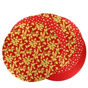 Culpitt Red Selection Christmas Cake Boards, 10", Stars And Holly Festive, 3mm x 254mm 5 Pack, 10 Inch Culpitt Red Selection Christmas Cake Boards, 10", Stars And Holly Festive, 3mm x 254mm 5 Pack, 10 Inch