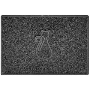 Nicoman Cat Embossed Shape Door Mat Dirt Trapper PVC Spaghetti Mat Washable Quick Drying Barrier Doormat-Dark Grey (Drainage Open-Back)-Large (90x60cm) Nicoman Cat Embossed Shape Door Mat Dirt Trapper PVC Spaghetti Mat Washable Quick Drying Barrier Doormat-Dark Grey (Drainage Open-Back)-Large (90x60cm)