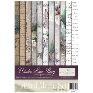 ITD Collection -Scrapbooking Package A4 Accessories Decoupage Set Scrapbook Paper Set with Parchment Paper Size 210 x 297 mm (MS016 HS Code 48021000), Winter Love Story ITD Collection -Scrapbooking Package A4 Accessories Decoupage Set Scrapbook Paper Set with Parchment Paper Size 210 x 297 mm (MS016 HS Code 48021000), Winter Love Story