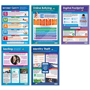 Daydream Education Digital Safety Classroom Posters Set of 5 EXTRA LARGE A1 (850mm x 594mm) Gloss Paper Internet Safety Secondary School Wall Charts Daydream Education Digital Safety Classroom Posters Set of 5 EXTRA LARGE A1 (850mm x 594mm) Gloss Paper Internet Safety Secondary School Wall Charts