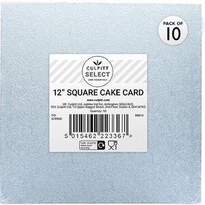 Culpitt Select 12" 3mm Square Cake Boards, 3mm Double Thick Cards For Celebration Desserts, Birthday Treats, Cupcakes, and More! 12 Inch, Pack Of 10 Culpitt Select 12" 3mm Square Cake Boards, 3mm Double Thick Cards For Celebration Desserts, Birthday Treats, Cupcakes, and More! 12 Inch, Pack Of 10