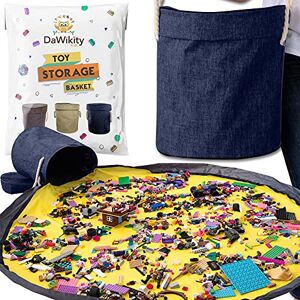 DaWikity Kids Toy Storage Basket and Play Mat Building Bricks Toy Storage Organizer Tidy with Ease Toy Blocks Mat Storage Bag Collapsible XL Kids Canvas Bag/Bin Drawstring Playmat Boy/Girls-15"x14”(NAVY) DaWikity Kids Toy Storage Basket and Play Mat Building Bricks Toy Storage Organizer Tidy with Ease Toy Blocks Mat Storage Bag Collapsible XL Kids Canvas Bag/Bin Drawstring Playmat Boy/Girls-15"x14”(NAVY)