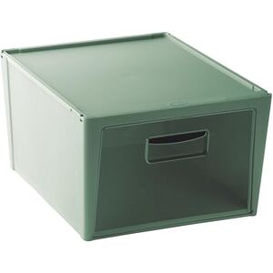 Snips , Yoga, Storage Box, 15 L, Plastic Storage Container, Space-Saving Organizer Box, Green, 37 x 27.7 x 33 cm, Front-Opening, Made in Italy Snips , Yoga, Storage Box, 15 L, Plastic Storage Container, Space-Saving Organizer Box, Green, 37 x 27.7 x 33 cm, Front-Opening, Made in Italy