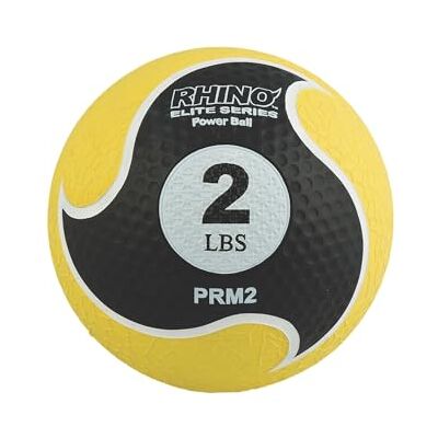 Champion Sports Rhino Elite Medicine Ball - 2 pounds - Yellow Champion Sports Rhino Elite Medicine Ball - 2 pounds - Yellow