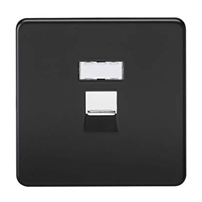 Knightsbridge - SFRJ45MB - Matte Black - RJ45 outlet Knightsbridge - SFRJ45MB - Matte Black - RJ45 outlet