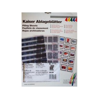 Kaiser Negative Storage Sheets - 35-60 mm Transparent Sheets Kaiser Negative Storage Sheets - 35-60 mm Transparent Sheets
