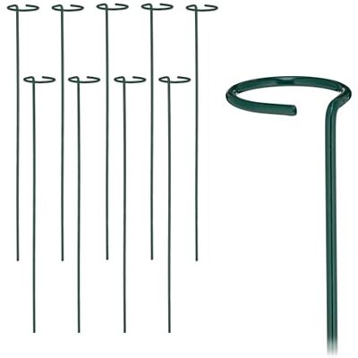 Relaxdays Plant Support Stakes - Supports plant growth, Weather-resistant steel, Easy to insert, Flower ring, Garden use Relaxdays Plant Support Stakes - Supports plant growth, Weather-resistant steel, Easy to insert, Flower ring, Garden use