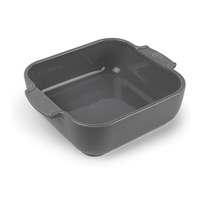 Peugeot Square Ceramic Baking Dish 21 cm (including handles) x 16.3 cm x 5.4 cm Capacity: 1.1 L 10 Year Guarantee Made In France Light Grey Colour Peugeot Square Ceramic Baking Dish 21 cm (including handles) x 16.3 cm x 5.4 cm Capacity: 1.1 L 10 Year Guarantee Made In France Light Grey Colour