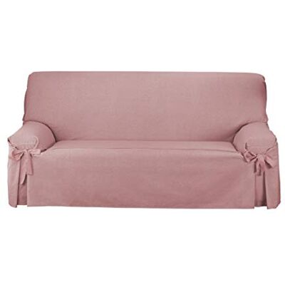 MARTINA HOME Turia - 4-Seater Cotton-Polyester Slipcover - Light Pink MARTINA HOME Turia - 4-Seater Cotton-Polyester Slipcover - Light Pink