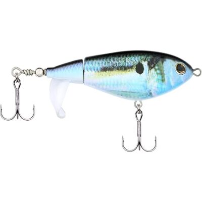 Berkley Choppo Topwater Fishing Lure, HD Threadfin Shad, Size 75, Cupped Propeller Tail for Balance of Sound and Spray, Equipped with Sharp Fusion19™ Hook Berkley Choppo Topwater Fishing Lure, HD Threadfin Shad, Size 75, Cupped Propeller Tail for Balance of Sound and Spray, Equipped with Sharp Fusion19™ Hook